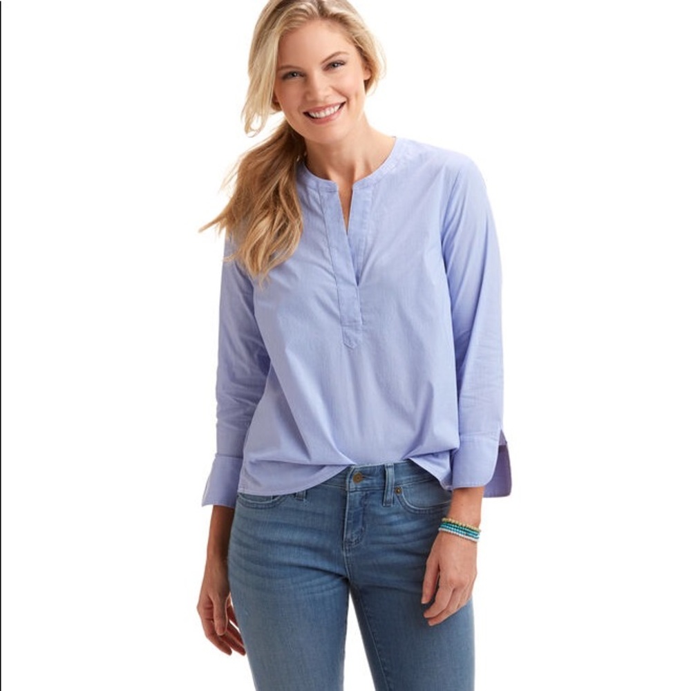 Vineyard Vines Split Neck Popover- M